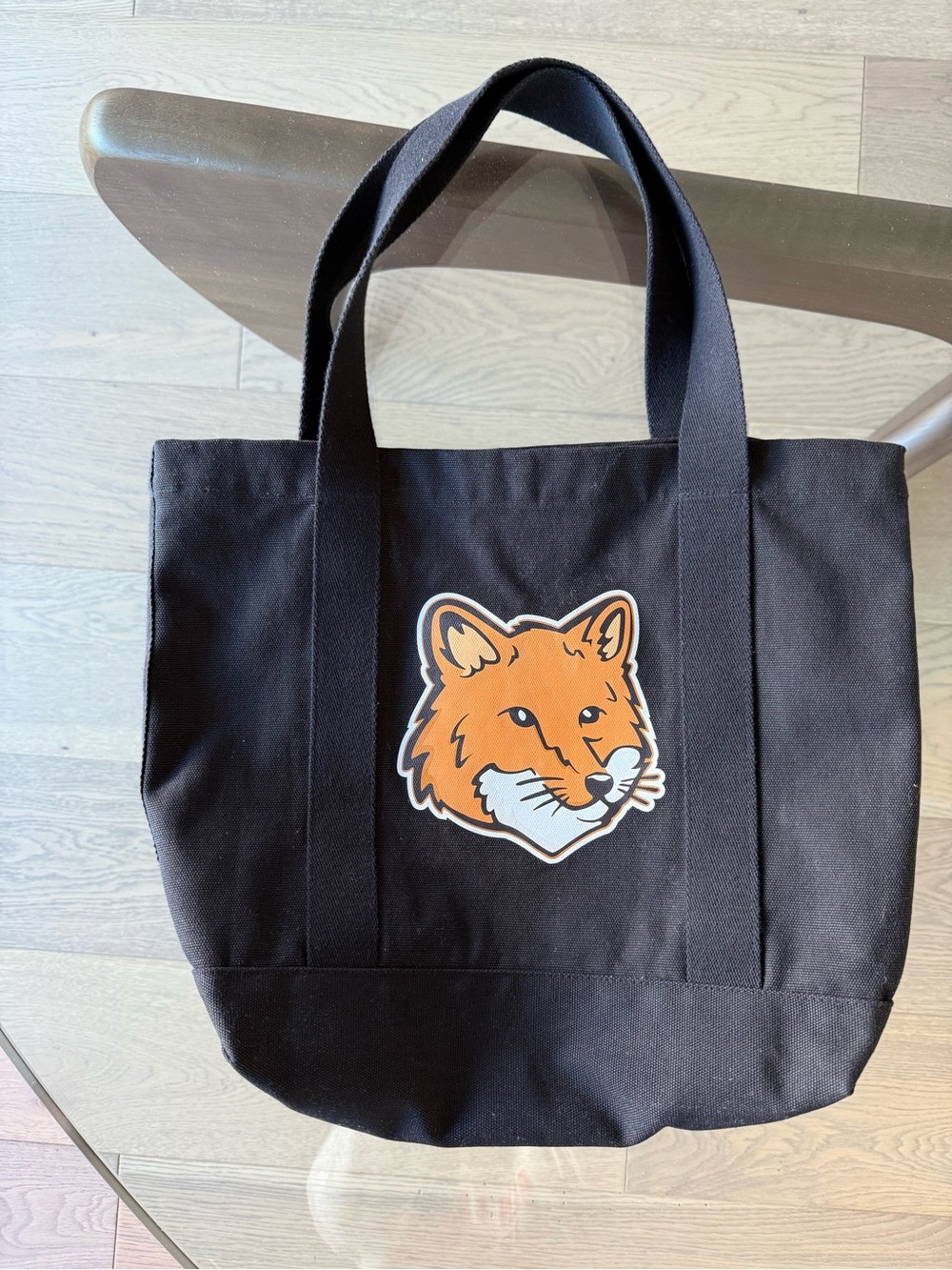 MAISON KITSUNÉ Canvas Fox Head Tote Bag